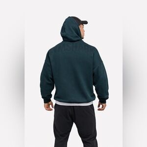 Gymshark Mens Hoodie Power Up Oversized Size Medium Deep Petrol blue SOLD OUT
